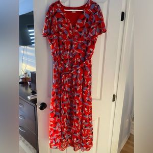 Flirty faux-wrap dress